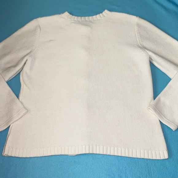 KAREN SCOTT cable knit cardigan long sleeve snap up decorative buttons size XL - Picture 2 of 10